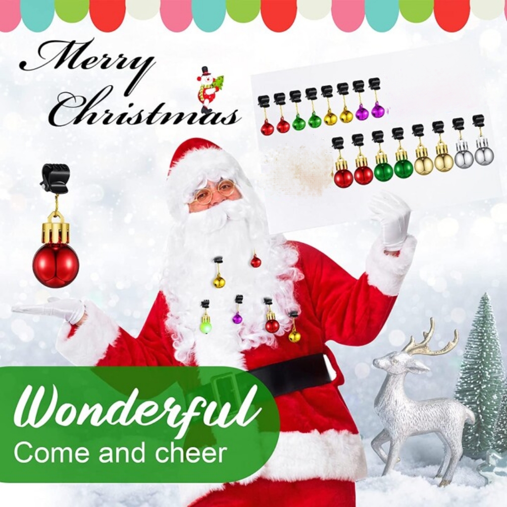 (🎄 Early Christmas Deals -40% Off ) Mini Fun Christmas Ornaments - Mustache Clips - 🎁 Funniest Prank Gifts