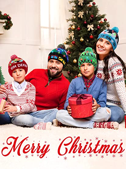 🎁2022 Early Christmas Sale - Christmas LED Light Knitted Beanies
