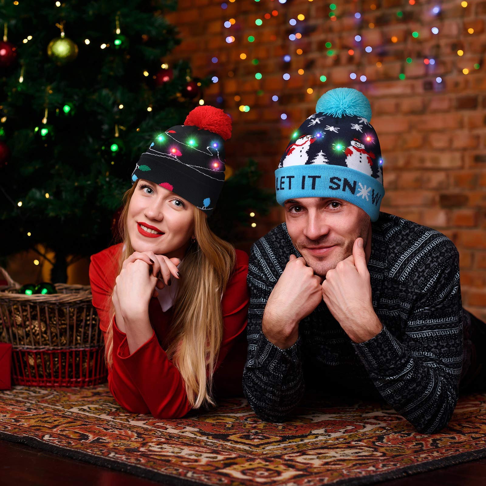 🎁2022 Early Christmas Sale - Christmas LED Light Knitted Beanies