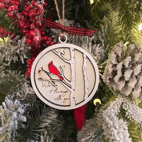 ✨🎄2023 Christmas Gift--🐦Handmade memorial ornament with Cardinals- We Are Always With You💖