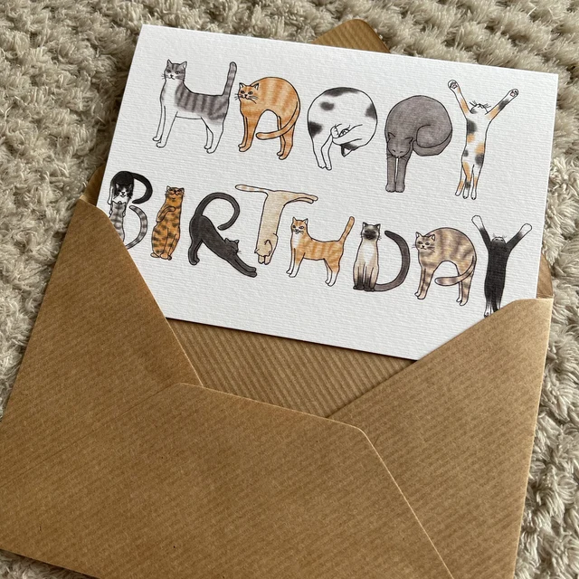 🎁The Best Gift--🎂Cats Birthday Card