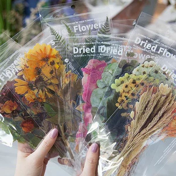 48 Pcs Big Size Dried Flowers Stickers Set🌹