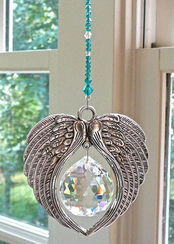 ✨Last Day 49%OFF - ANGEL WINGS Crystal and Pewter Wings Suncatcher