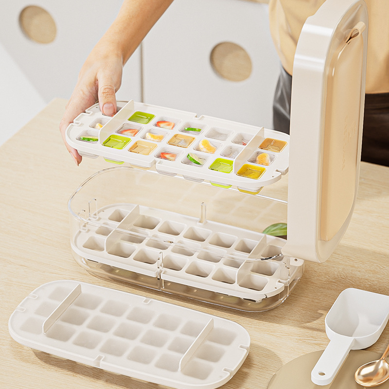 🔥Summmer Hot Sale🏖Ice Box Ice Cube Tray Grid High Capacity Food Grade Kitchen Gadgets