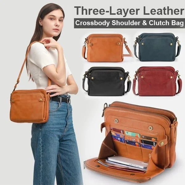 🔥Summer Hot Sale 🎁-Crossbody Leather Shoulder Bags and Clutches