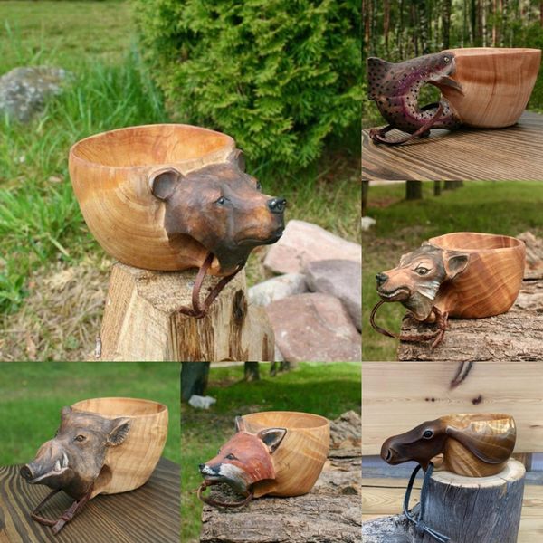 Kuksa Hand Carved Wooden Mug