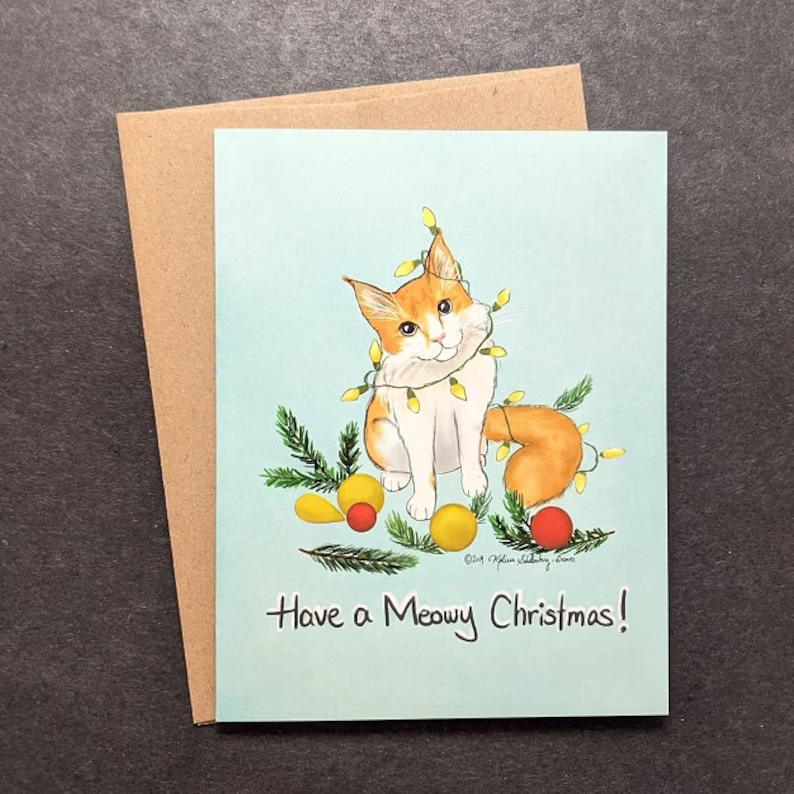 Animal Christmas Card Set(10 Pcs)