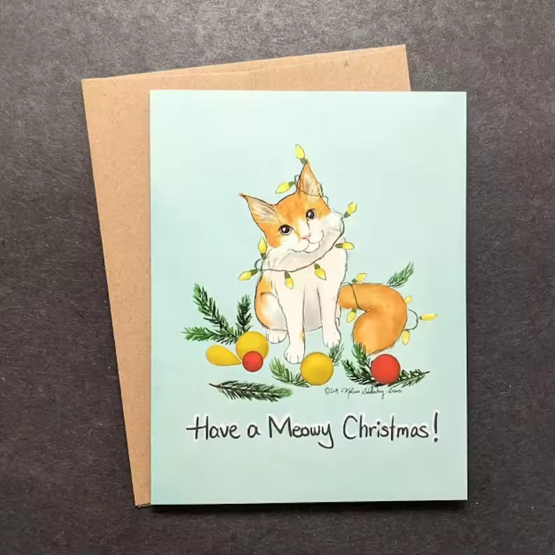 Animal Christmas Card Set(10 Pcs)