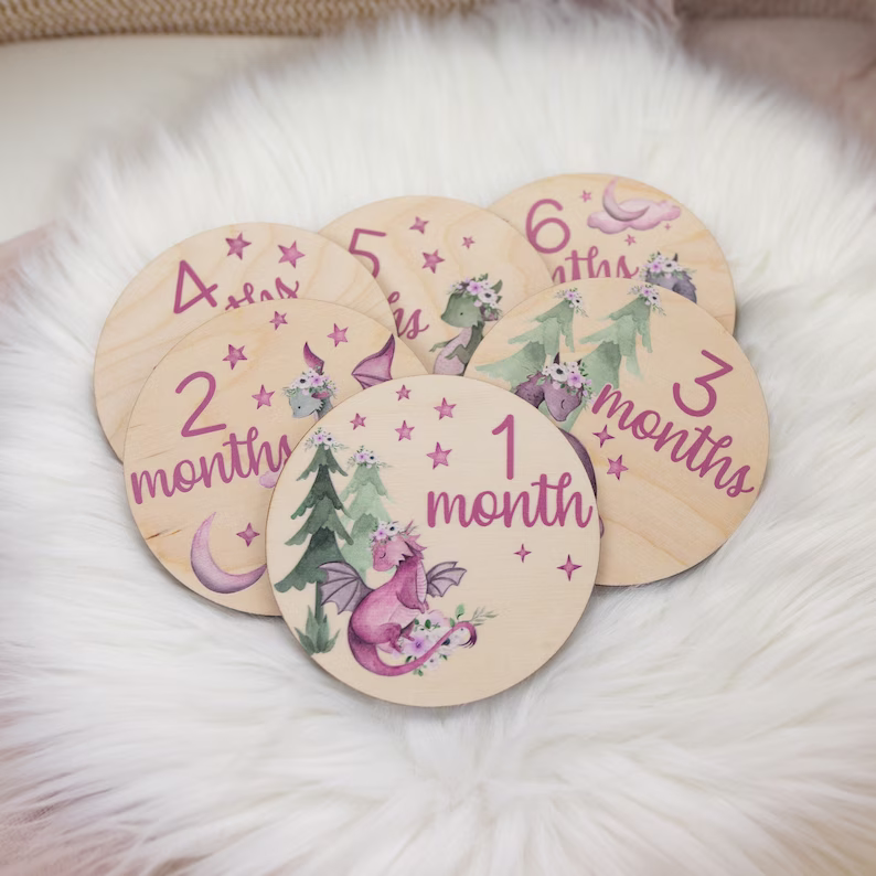 Baby Dragon Milestone Markers