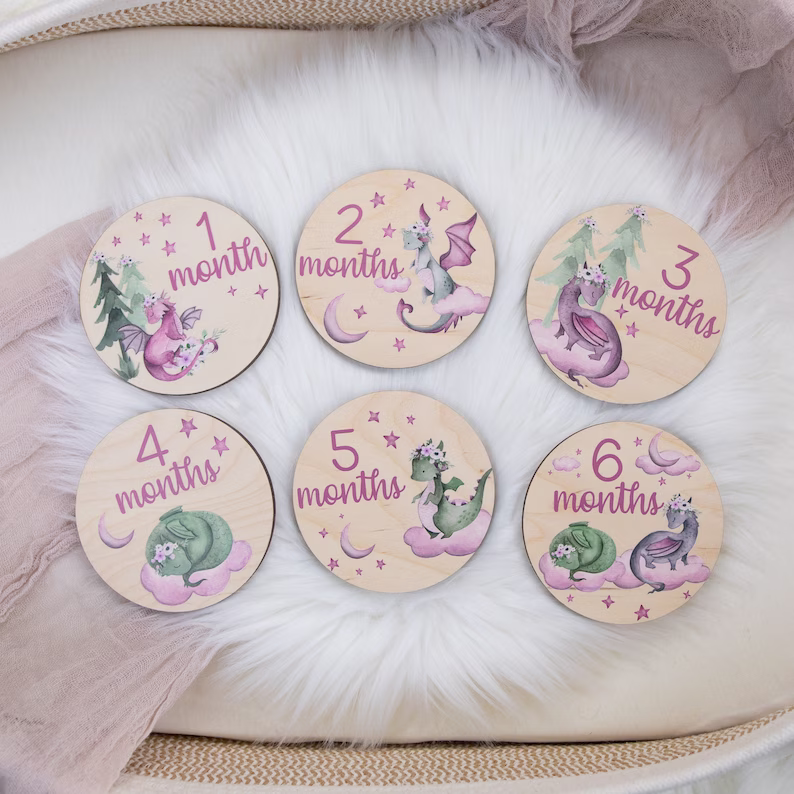 Baby Dragon Milestone Markers