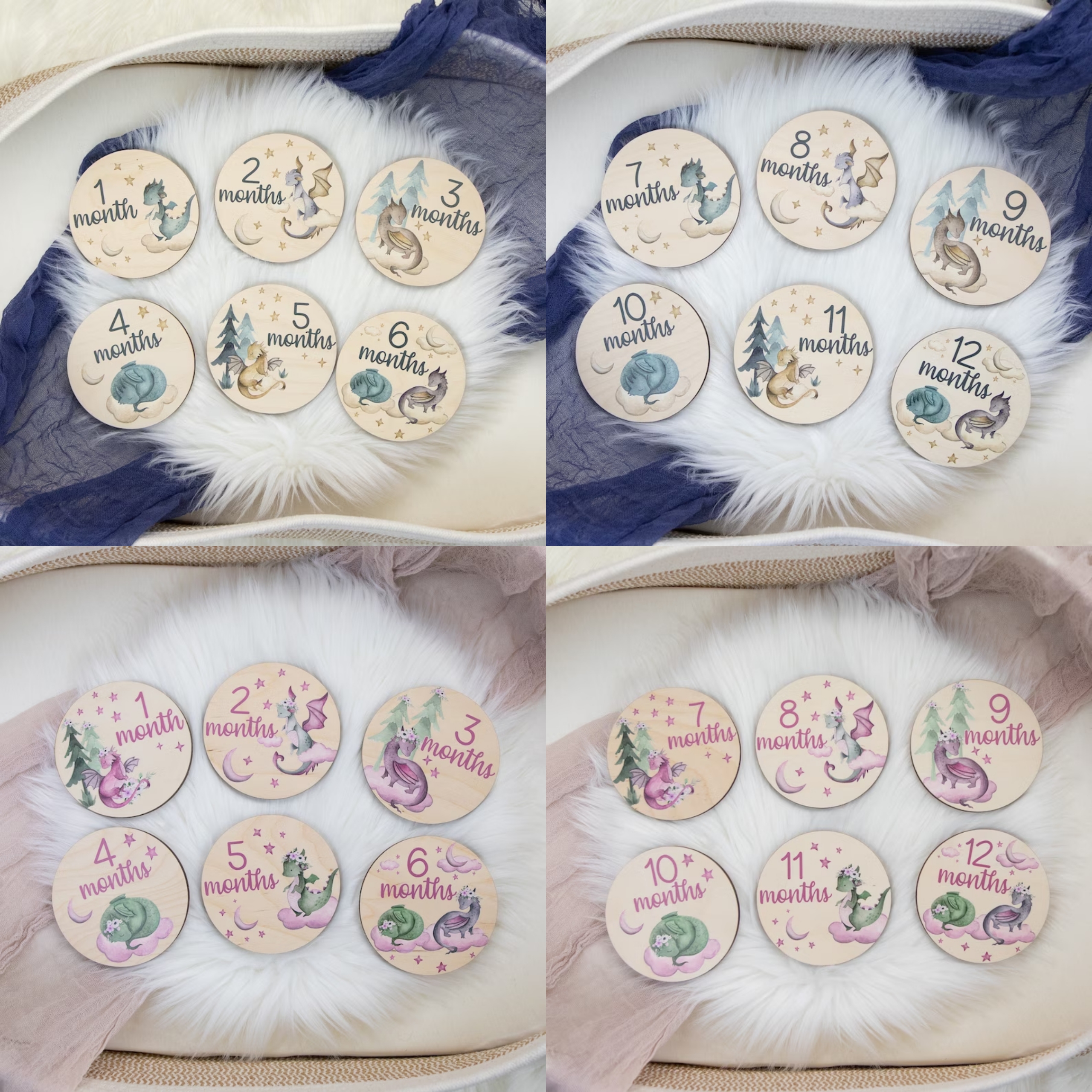 Baby Dragon Milestone Markers