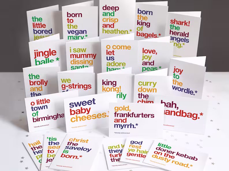 SALE SECONDS – Funny Autocorrect Christmas Card