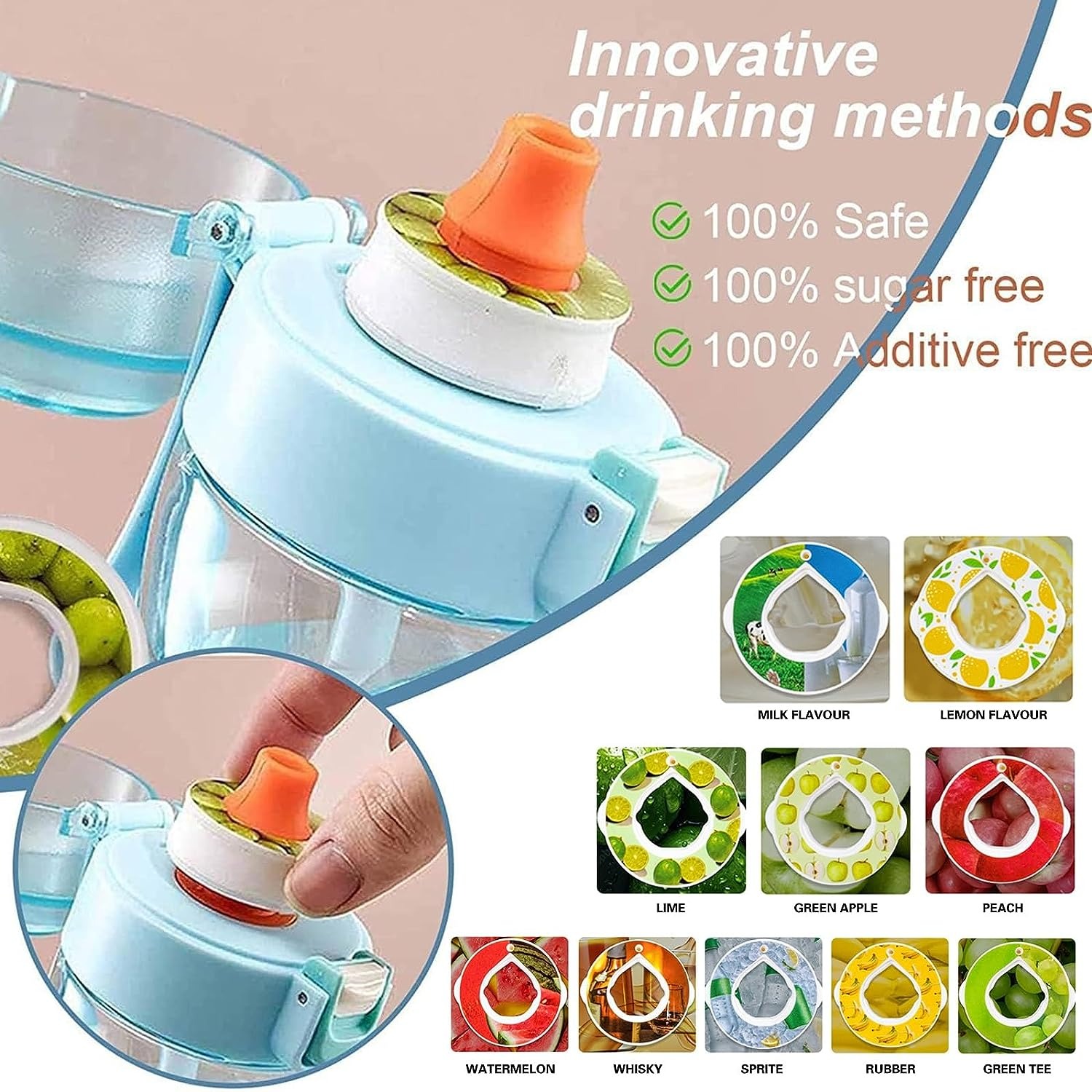 🔥2023 Hot Sale 50% Off 🍑Funny Portable Fruit Aromatherapy Water Bottle🥤
