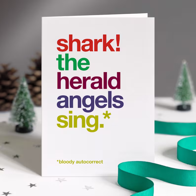 SALE SECONDS – Funny Autocorrect Christmas Card