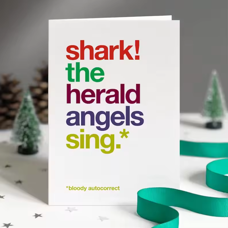 SALE SECONDS – Funny Autocorrect Christmas Card