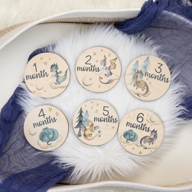 Baby Dragon Milestone Markers
