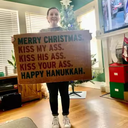 Funny Christmas Doormat