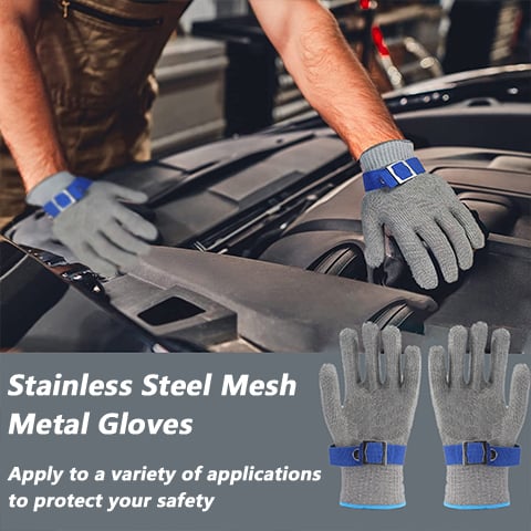 🎁Father's Day Sale🎁 Stainless Steel Mesh Metal Labor Protection Gloves