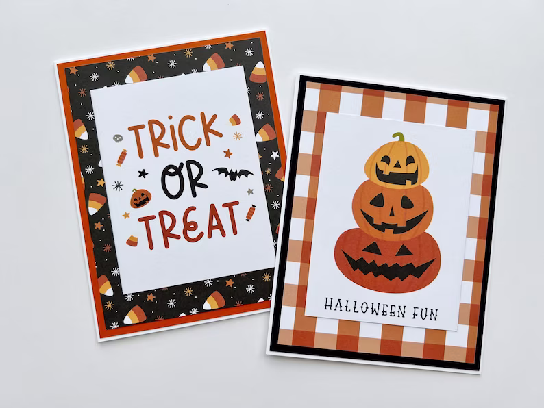 Halloween Handmade Greeting Card Set