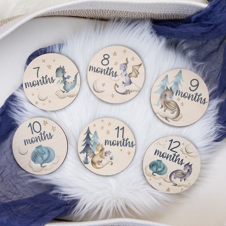 Baby Dragon Milestone Markers