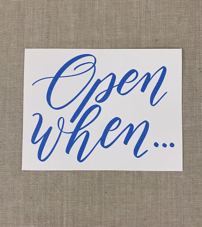 💌Open When Envelopes - College