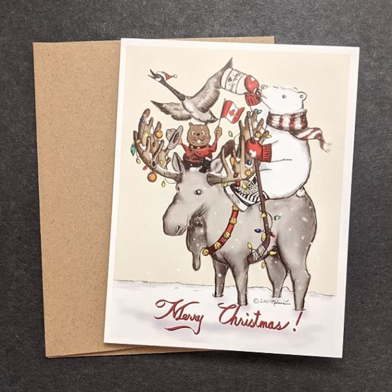Animal Christmas Card Set(10 Pcs)