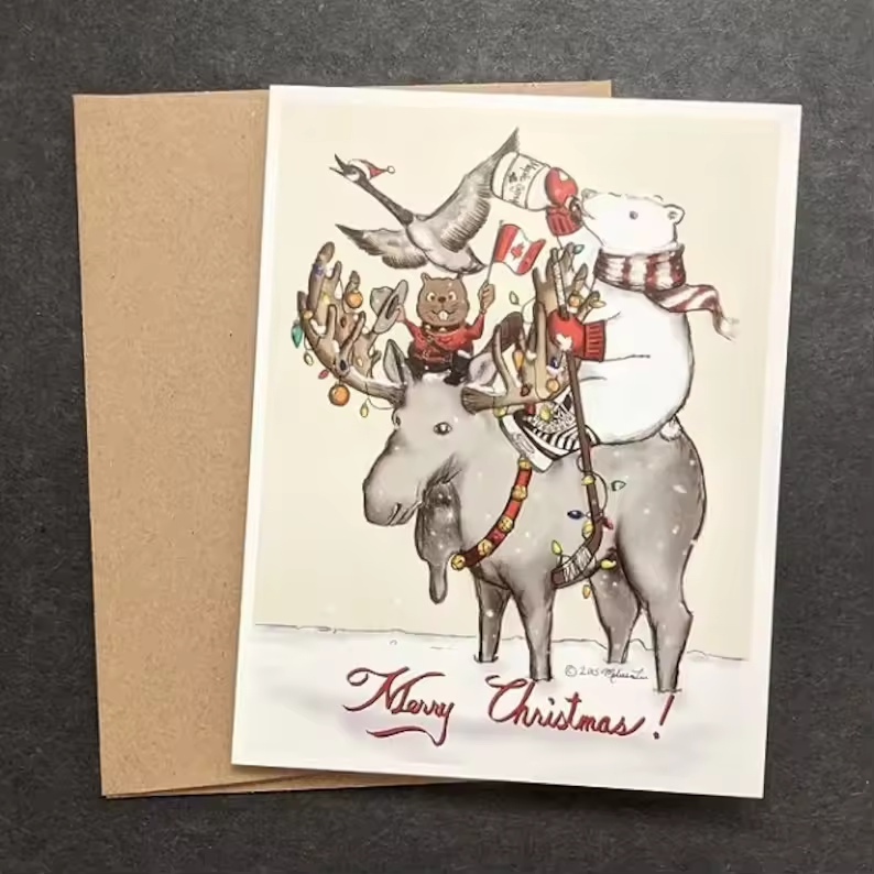Animal Christmas Card Set(10 Pcs)