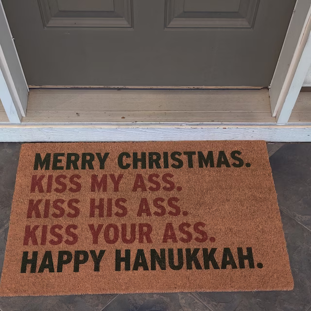 Funny Christmas Doormat