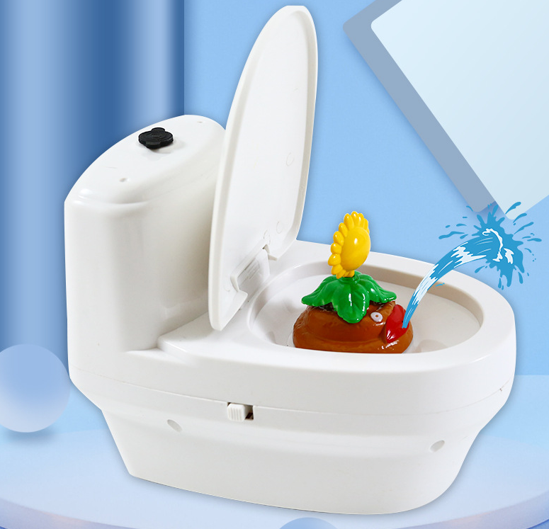 🚽💦Mini Funny Remote Control Water Spray Toilet Closestool Car