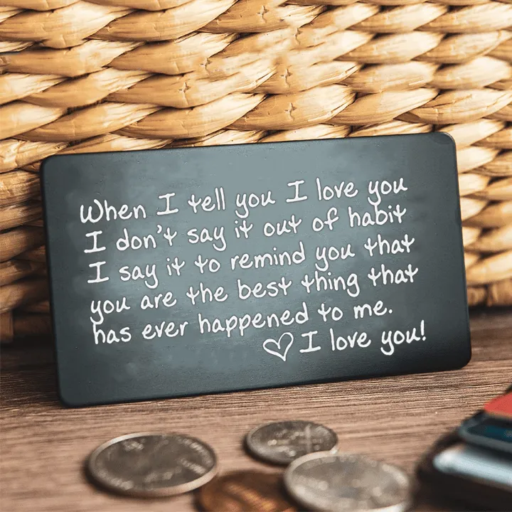 MINI LASER ENGRAVED WALLET CARD, COMMEMORATIVE CARD