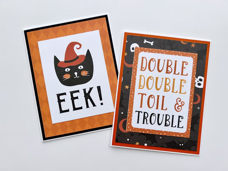 Halloween Handmade Greeting Card Set