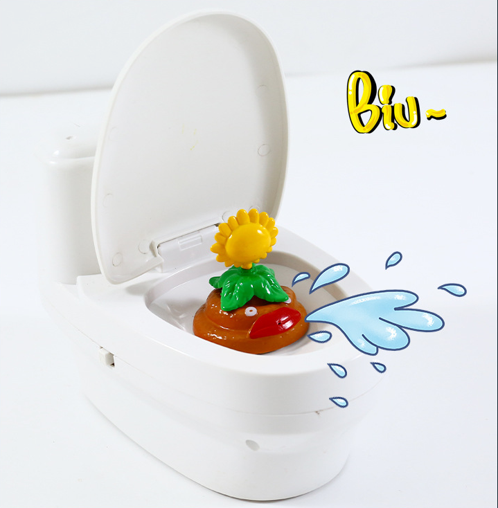 🚽💦Mini Funny Remote Control Water Spray Toilet Closestool Car