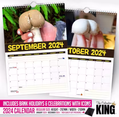 World's Greatest Mushrooms - 2024 Wall Calendar