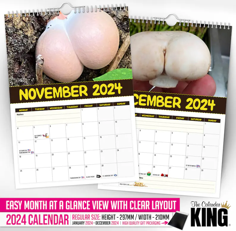 World's Greatest Mushrooms - 2024 Wall Calendar