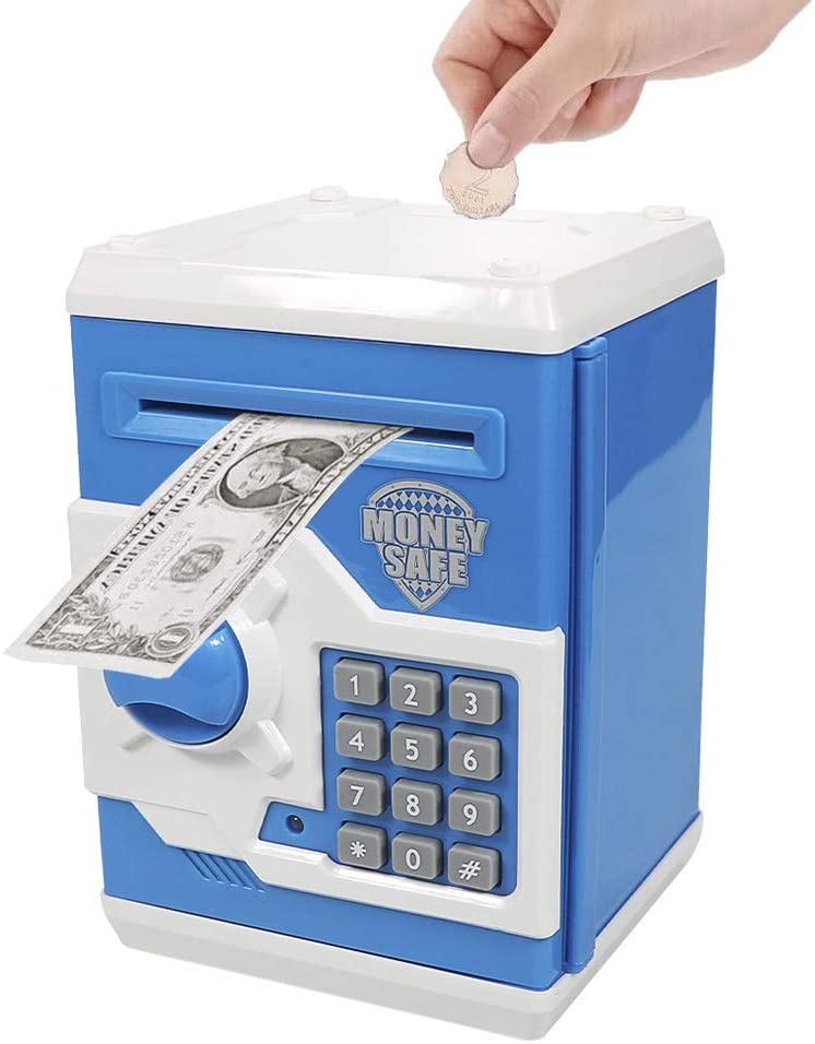 Details about   Suliper Electronic Piggy Bank Code Lock for Kids Baby Toy Mini ATM Safe Coin... 