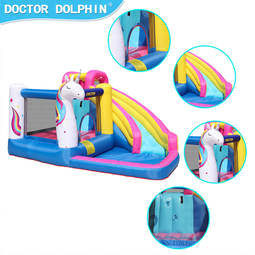 Oxford Fabric 420D+840D Inflatable castle bounce house slide and jumping can play with water 450W Blower