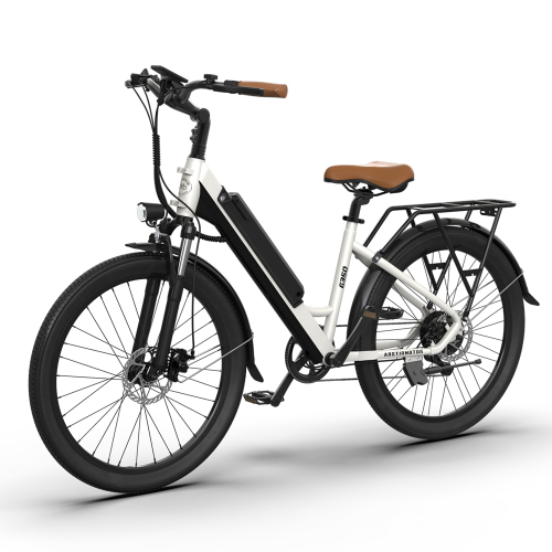 AOSTIRMOTOR 26" Tire 350W Electric Bike 36V 10AH Removable Lithium Battery City Ebike G350