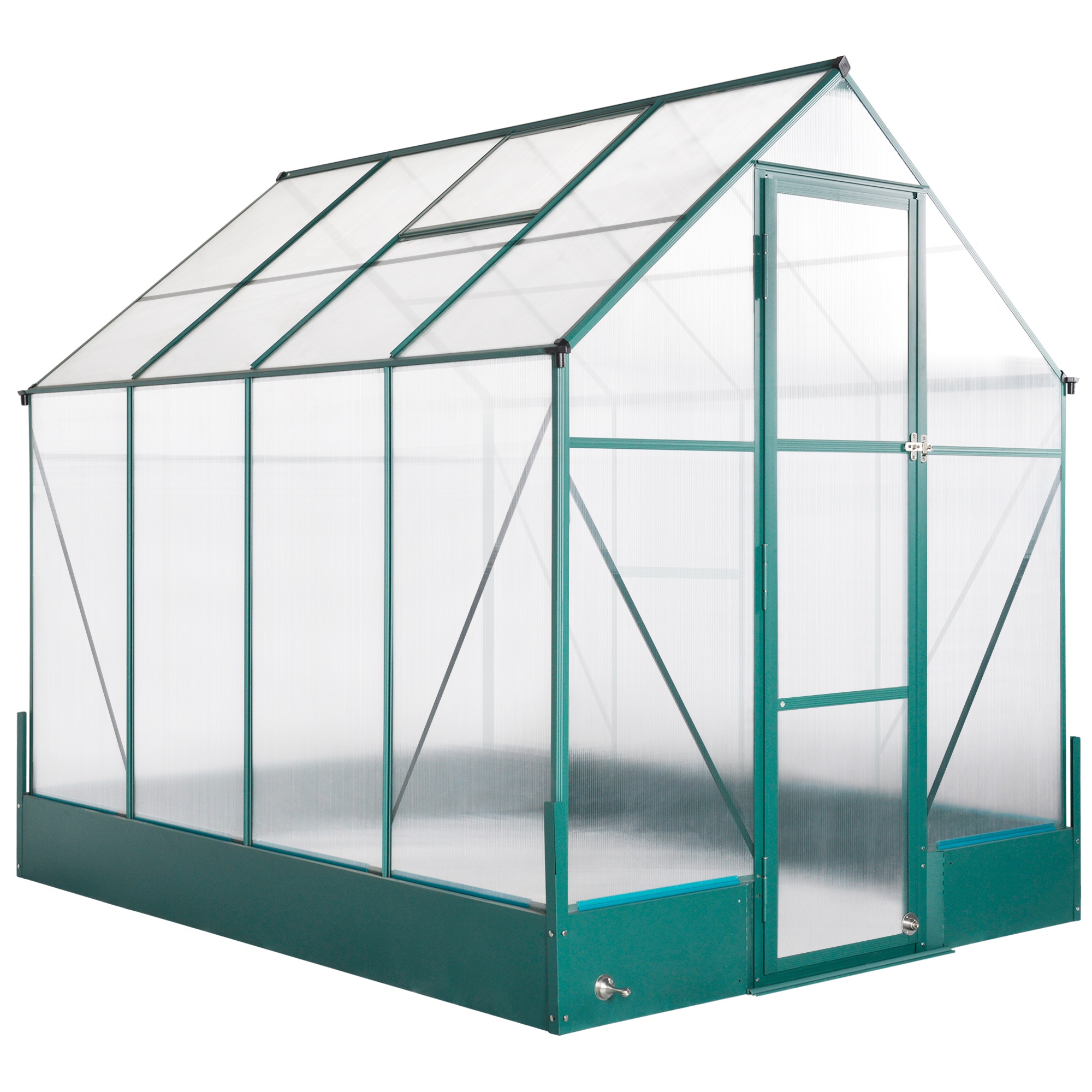 Outsunny 6' x 8' x 7' Walk-in Greenhouse, Plant Hot House with Window & Doors