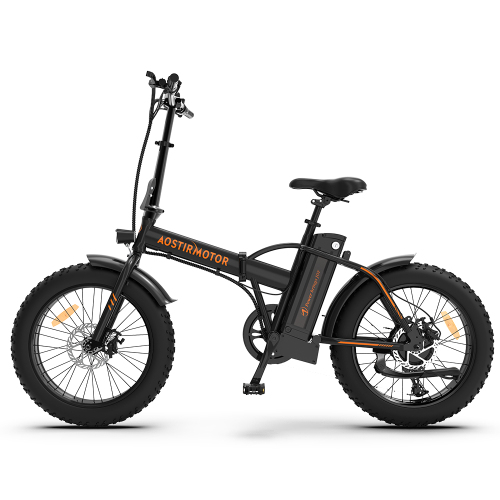 AOSTIRMOTOR A20 Folding Electric Bicycle 500W Motor 20" Fat Tire With 36V/13Ah Li-Battery