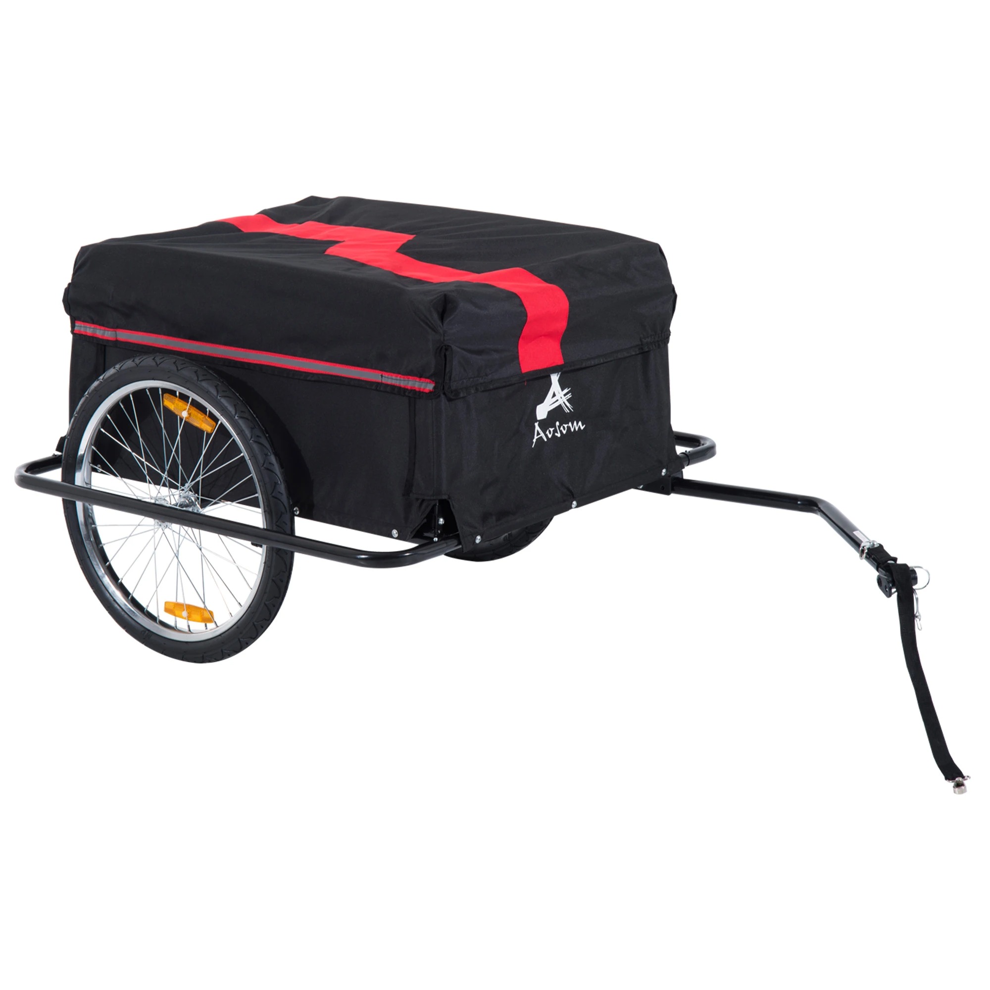 Aosom Elite II Bike Cargo And Luggage Trailer - Red/Black