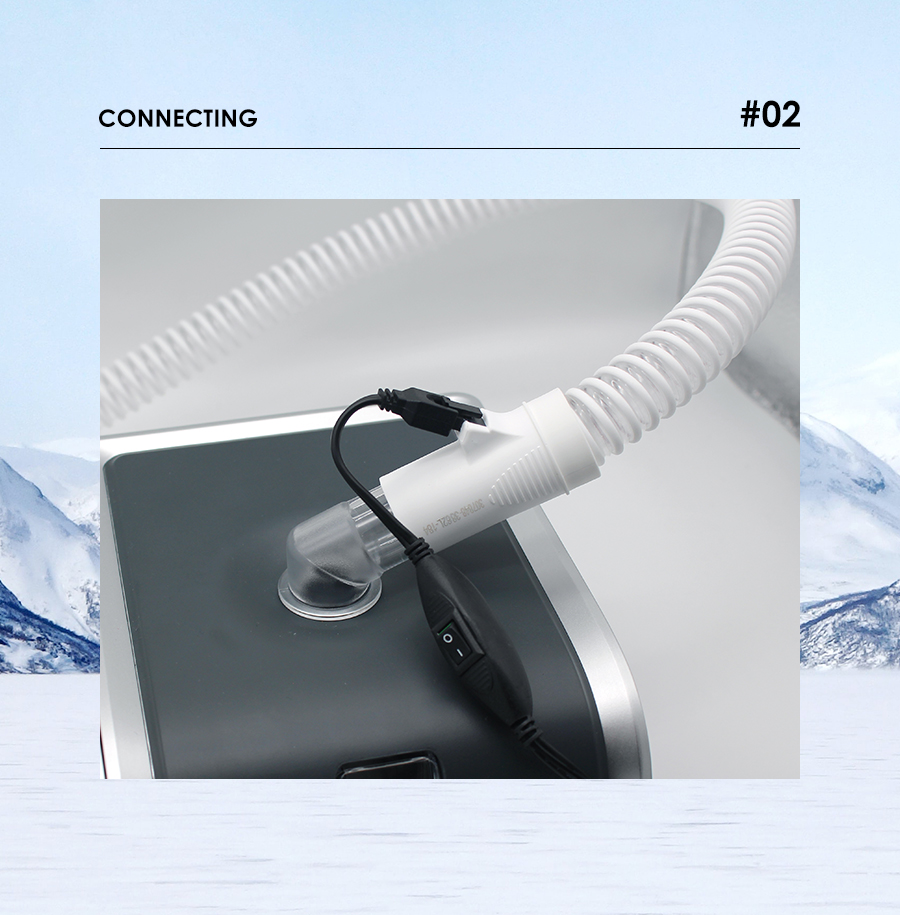 CPAP/BIPAP ventilator heated hose