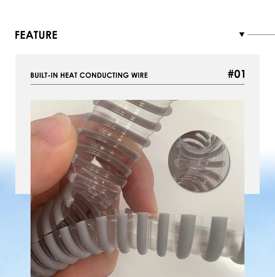 CPAP/BIPAP ventilator heated hose