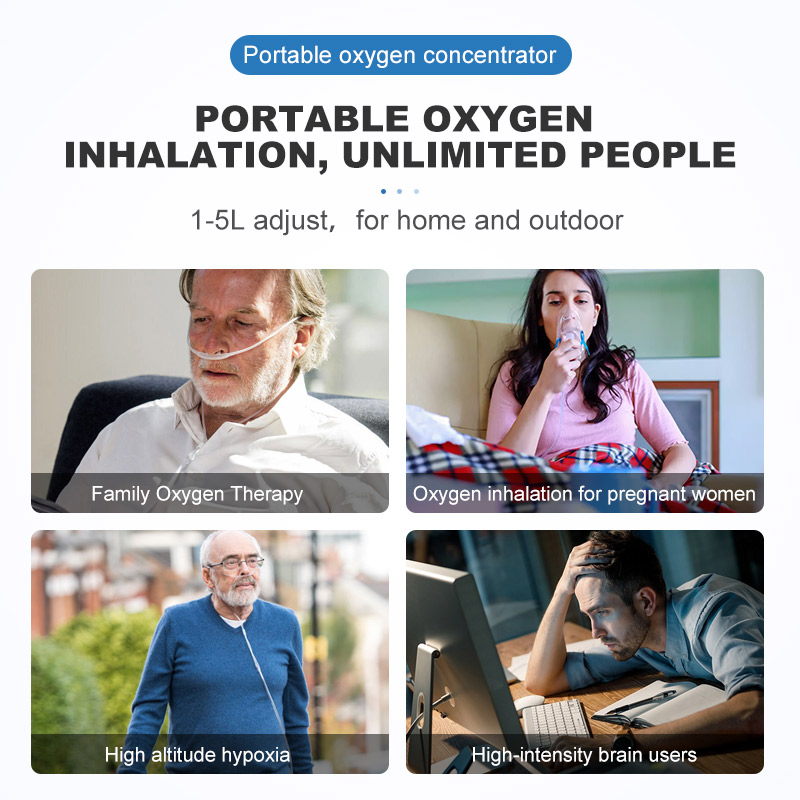 1L- 5L PORTABLE HOME USE OXYGEN CONCENTRATOR WITH ANION