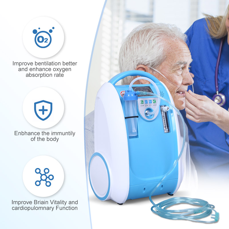 1L- 5L PORTABLE HOME USE OXYGEN CONCENTRATOR WITH ANION