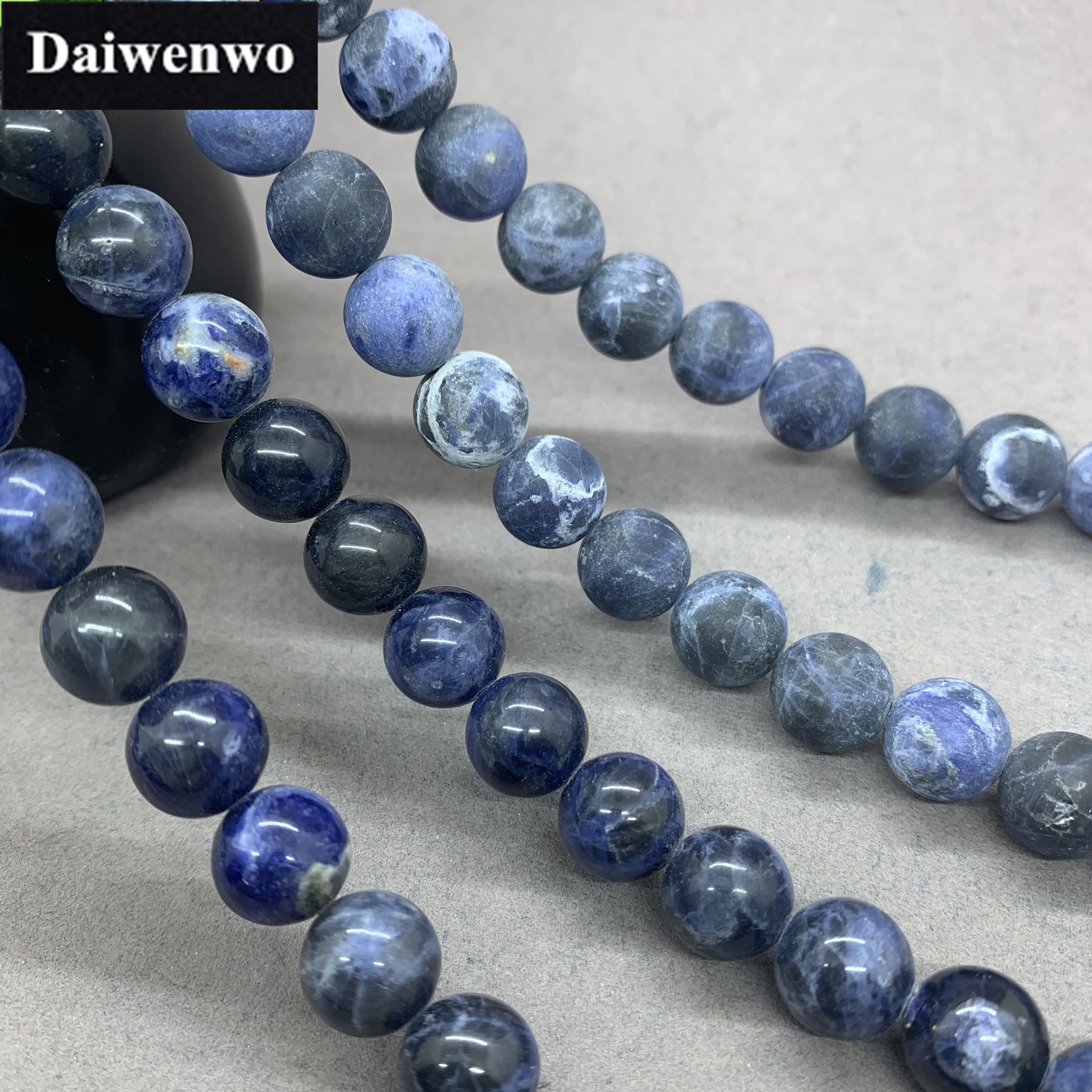 Round Faceted Blue Lapiz Lazuli Stone Loose Beads For Jewelry Making 15" Dyed 