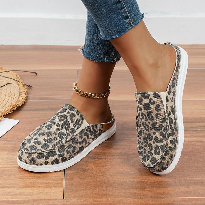 Women's Casual Daily Comfy Animal Print Flat Slippers-BETTERSHOES
