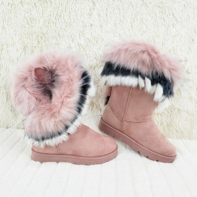 Casual cotton winter low heel boots-BETTERSHOES
