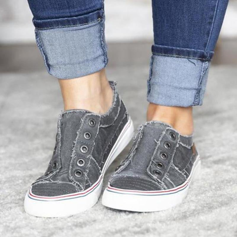 Casual Canvas Slip-on Sneakers-BETTERSHOES
