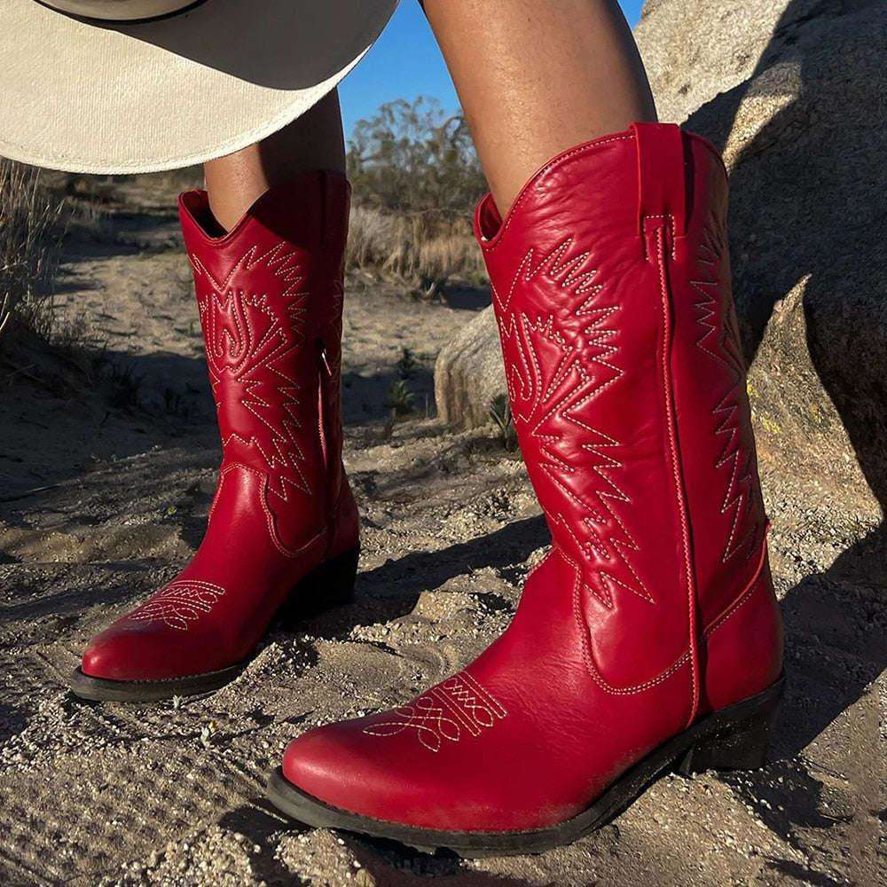 Luxury Retro Cowboy Boots-BETTERSHOES