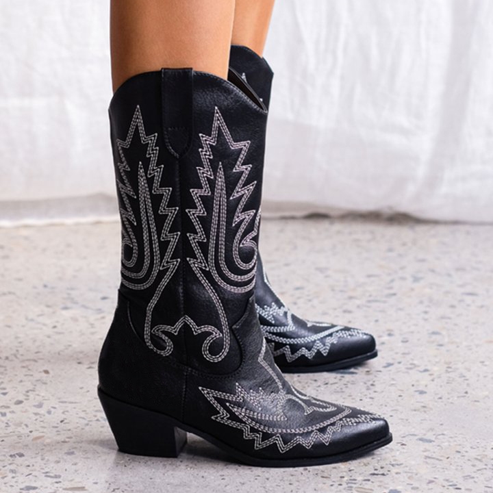 NEW! The Mid Height Cowboy Boots-BETTERSHOES